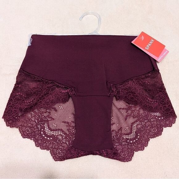 Nwt SPANX Undie-tectable Lace Hi-Hipster Panty Bordeaux Size XS sp0515 C5 - Picture 4 of 9
